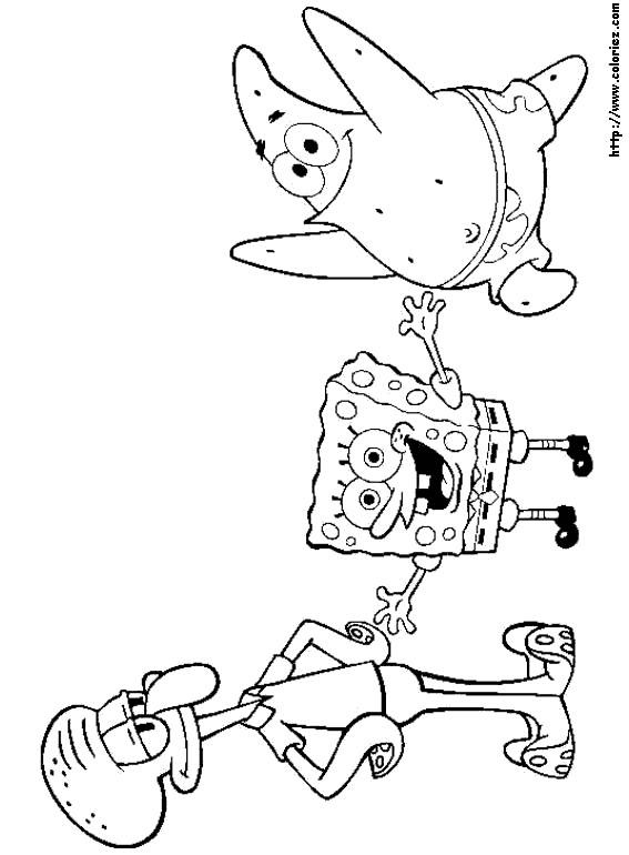 Dibujos Para Colorear De Bob Esponja Y Sus Amigos / Dibujos Para